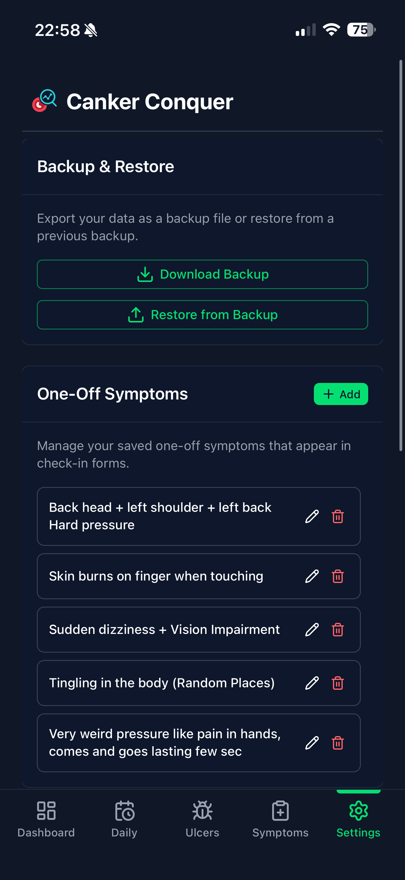 Admin Settings Mockup