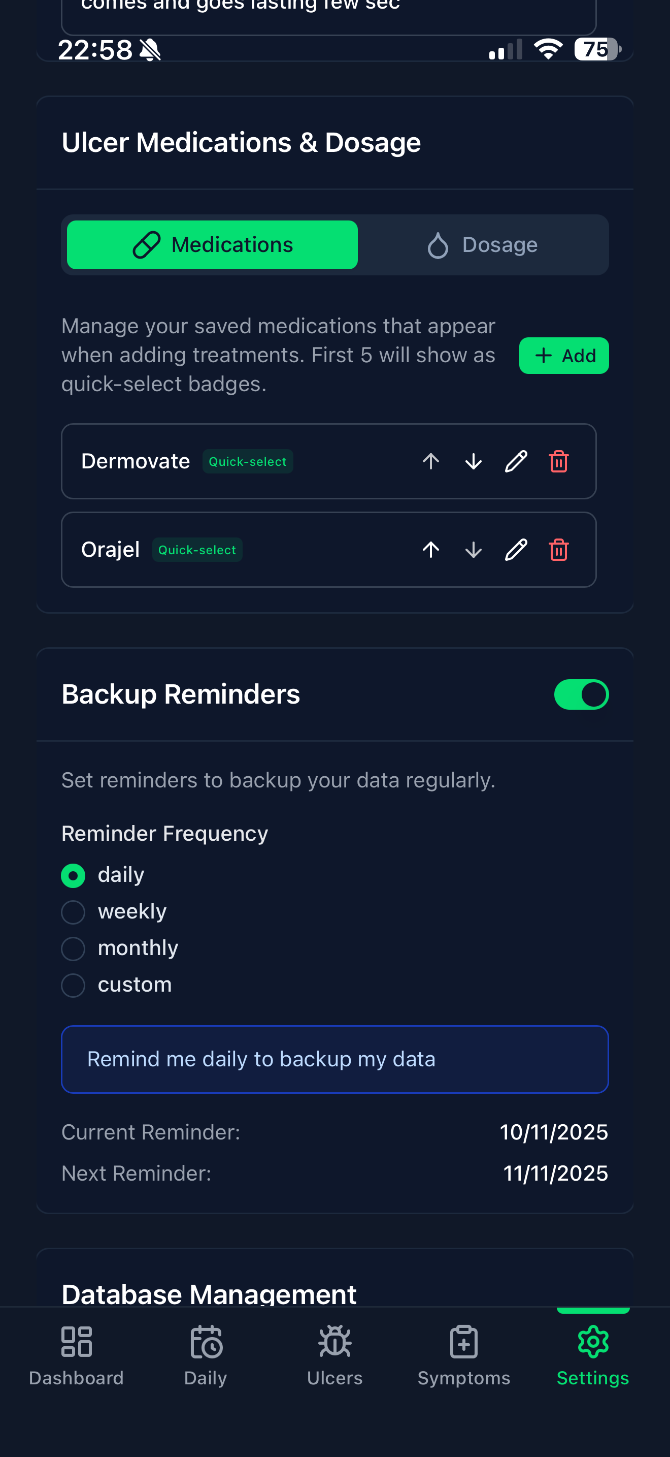 Backup Options Mockup